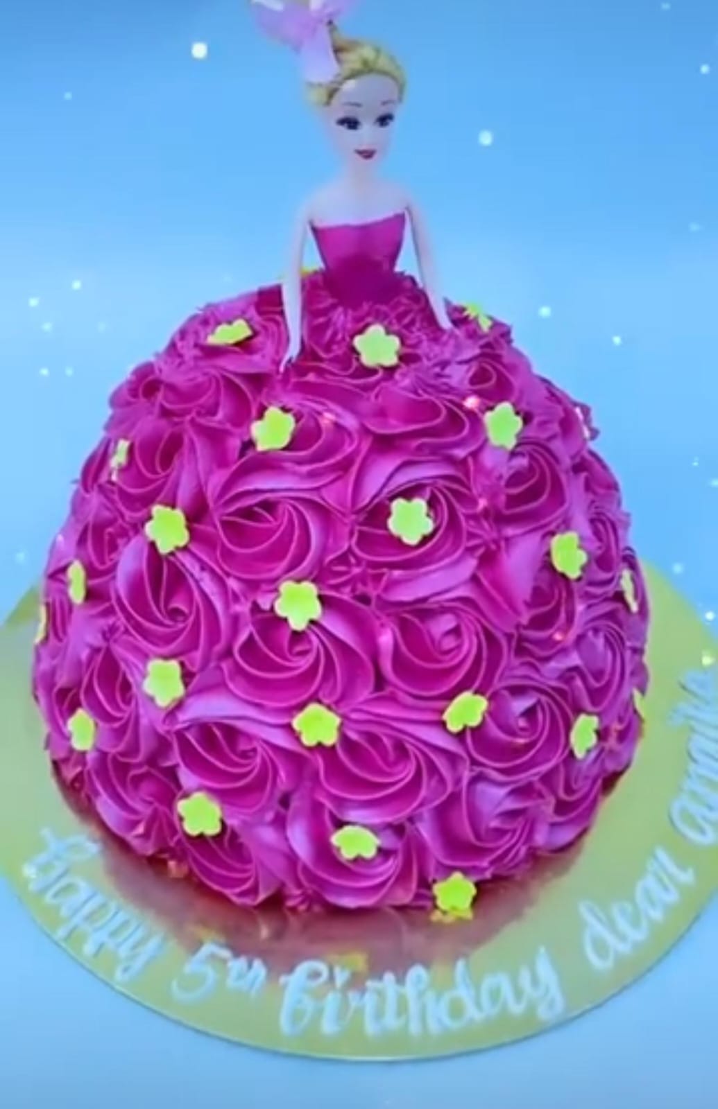Doll Cake-Barbie Pink
